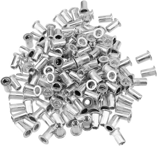 Viti a chiodo 150 pezzi - Viti a chiodo M5 - Viti a chiodo a vite - Testa piatta - Facili da utilizzare - Per metallo/polyuretano/vetroresina