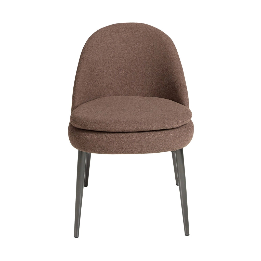 Sedia in tessuto marrone scuro