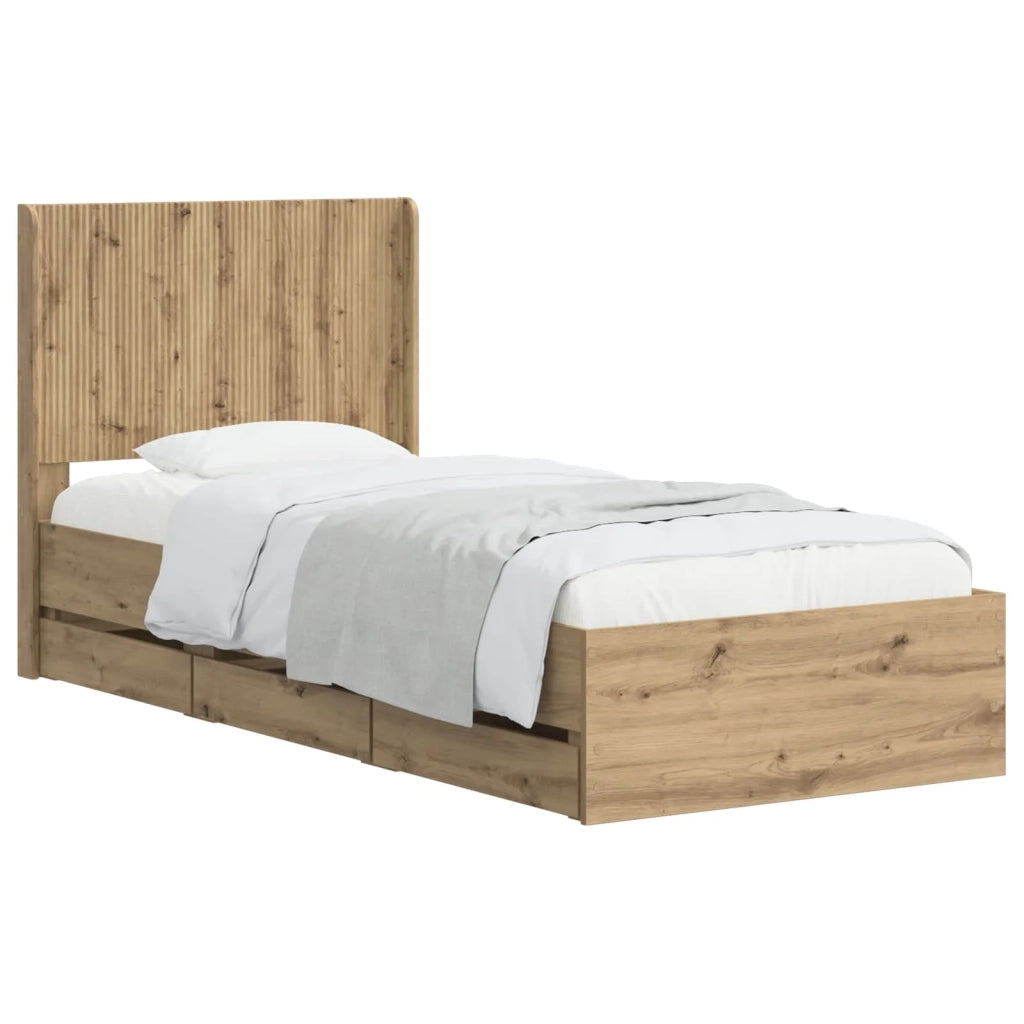 Struttura del letto con stoccaggio e testata Artisan Oak 3445813