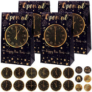 Confezioni di regalo da 12 pezzi - Borse di carta - Etichette di chiusura - Feste di Natale - Capodanno - Confezioni di regalo