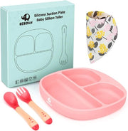 Piatti con compartimenti per bambini - Tavola per bambini con gomma antiscivolo e viti di fissaggio - Allenamento autoalimentazione