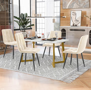 Tavolo da pranzo con 4 sedie moderno; MDF; beige