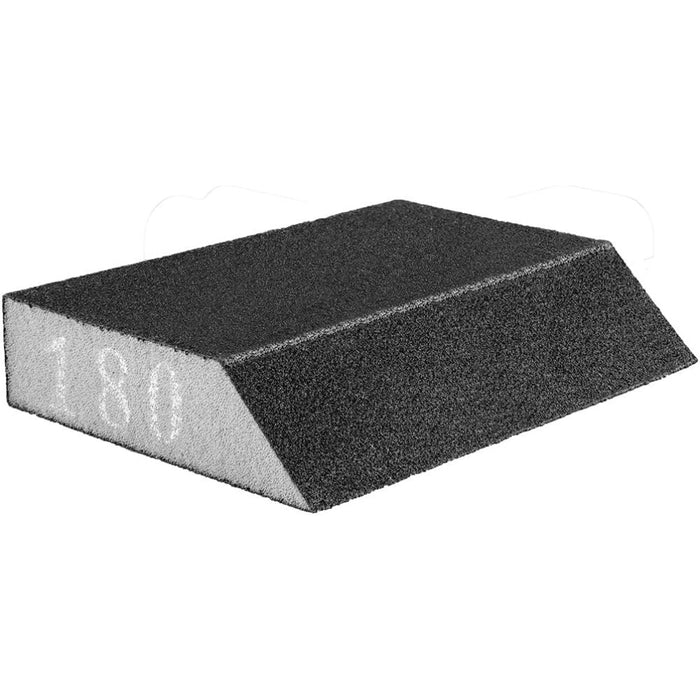 Topex 55h924 spugna abrasiva ad d angolo 125 x 25 x 90 mm, k180