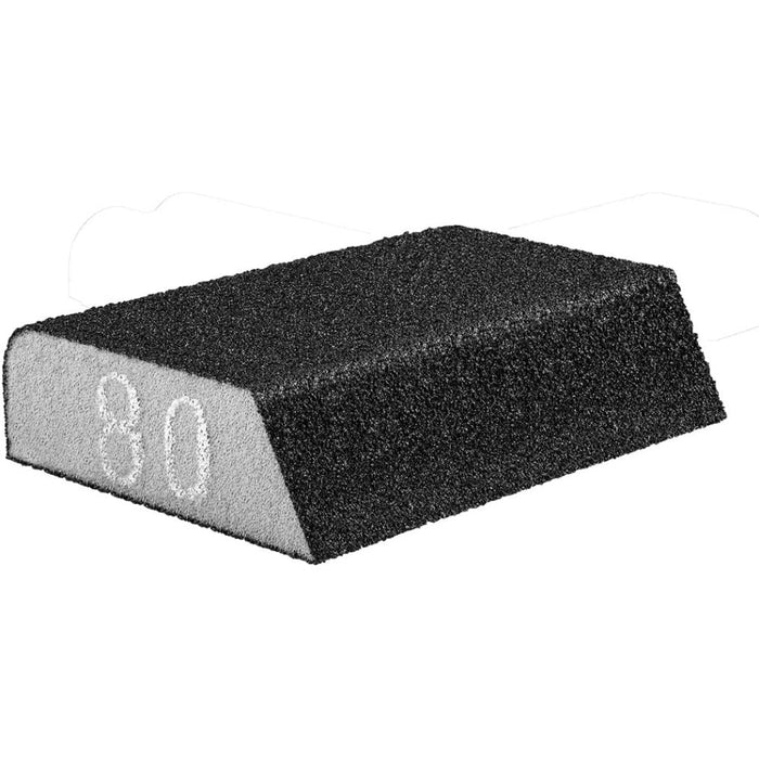 Topex 55h925 spugna abrasiva ad d angolo 98 x 25 x 68 mm, k80 ds