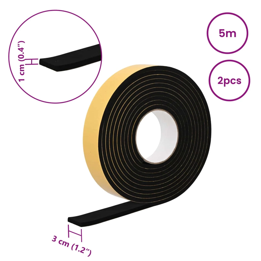 Nastro adesivo in schiuma 2 pcs Nero 30mm x 5m Schiuma CR 42024093
