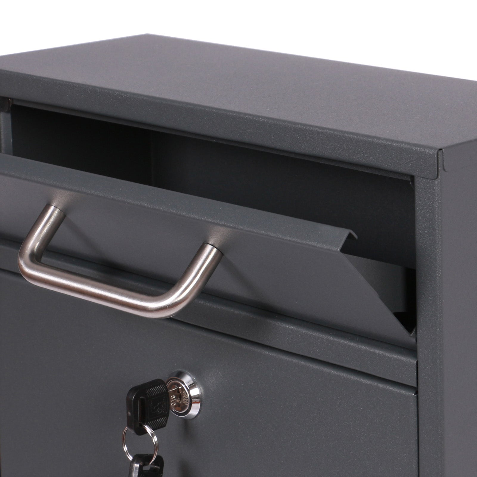 Cassetta delle lettere 2x2 V51 antracite Cassetta postale a muro Con serrature e finestre