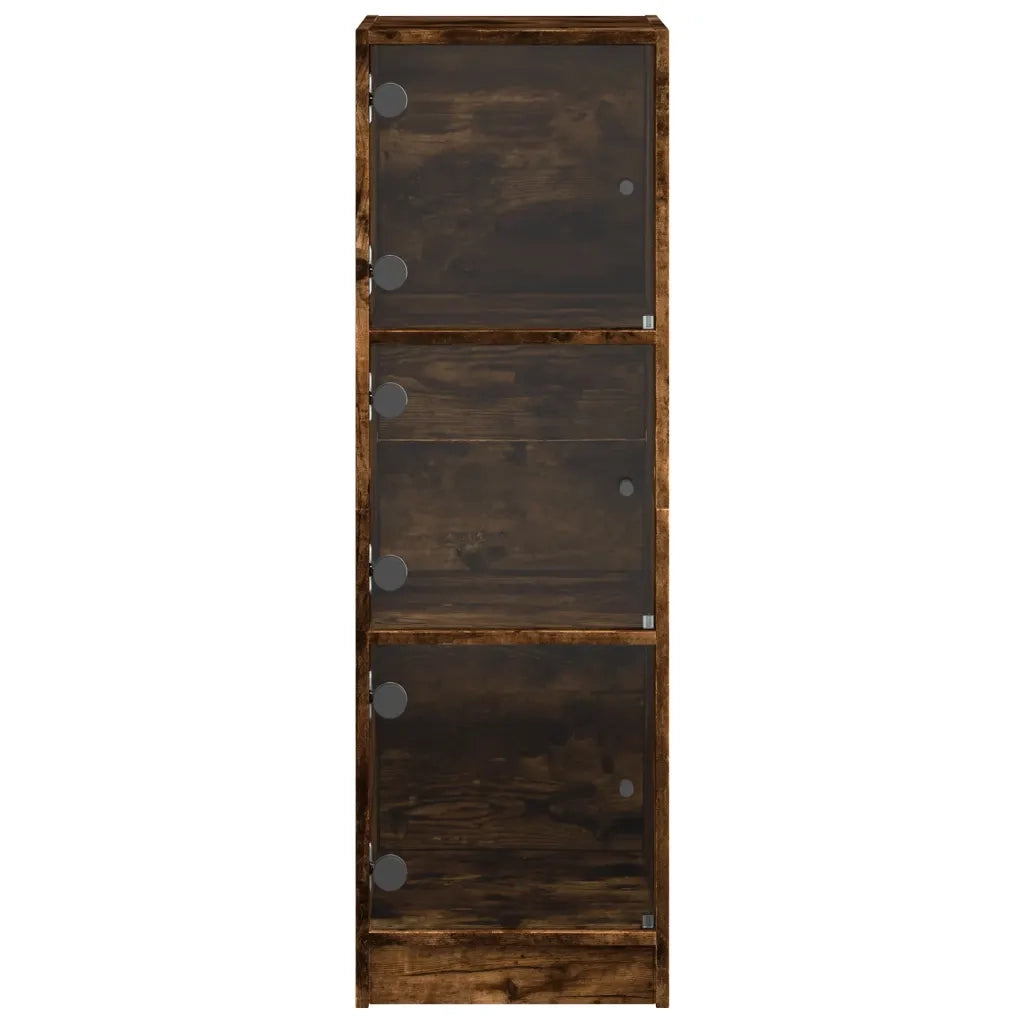 Credenza con Ante-Buffet in Vetro Rovere Fumo 35x37x109 cm