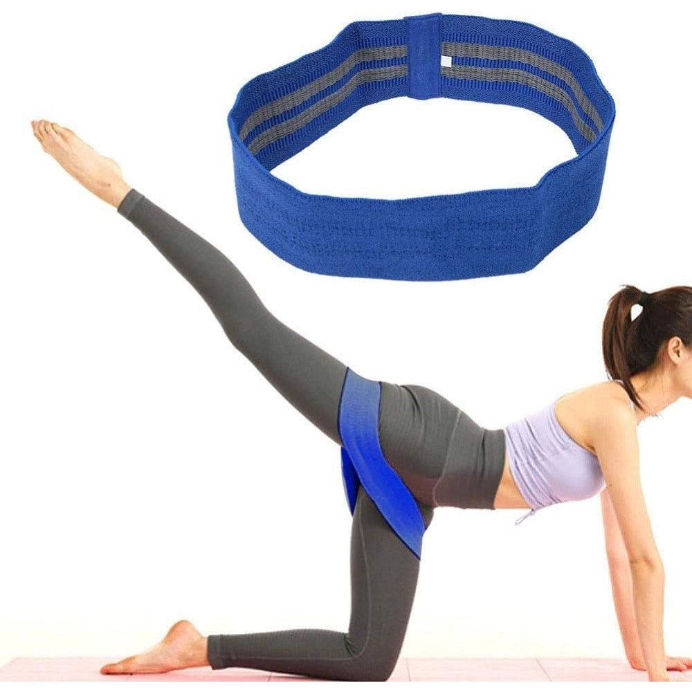 Trade Shop - Fascia Elastica Esercizi Bande Resistenza Allenamento Yoga Fitness Antiscivolo - Azzurro   M