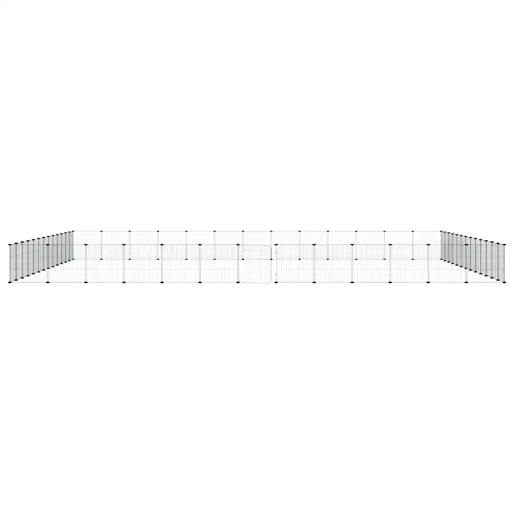 Gabbia per Animali 52 Pannelli con Porta Nero 35x35 cm Acciaio 3114029