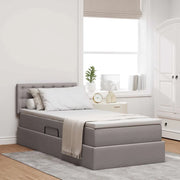 Letto con contenitore LED e materasso Tortora 90 x 190 cm