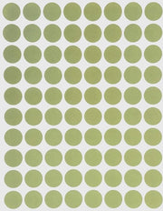 Set di Sticker 1200 pezzi - Stickers rotondi 13mm - Punti autoadesivi 1.2 cm - Verde oliva - Per attività di riciclo e decorazione