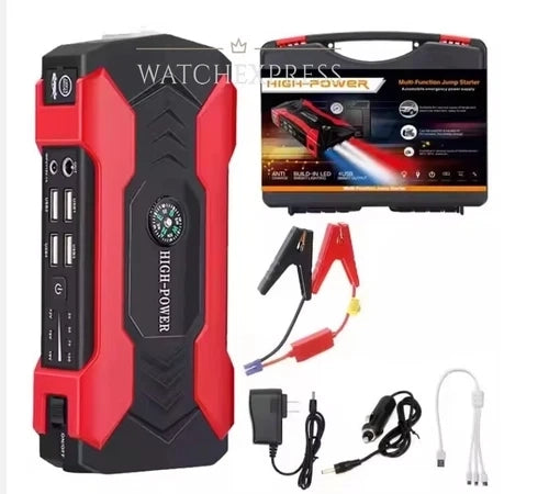 AVVIATORE AUTO CARICABATTERIE 15000 PORTATILE EMERGENZA TORCIA JUMP STARTER