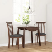 Sedie da Pranzo con Cuscini 2pz Marrone Legno Massello di Hevea 4102388