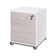 Cassettiera 3 Cassetti Bianco Fiammato cm 50x41x70h - Sarmog