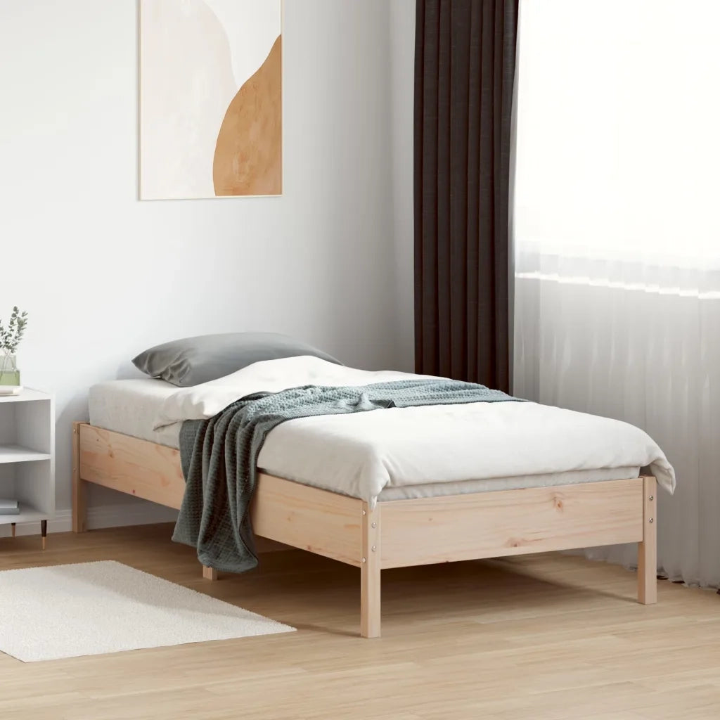 Letto senza Materasso 75x190 cm in Legno Massello Pino 842730