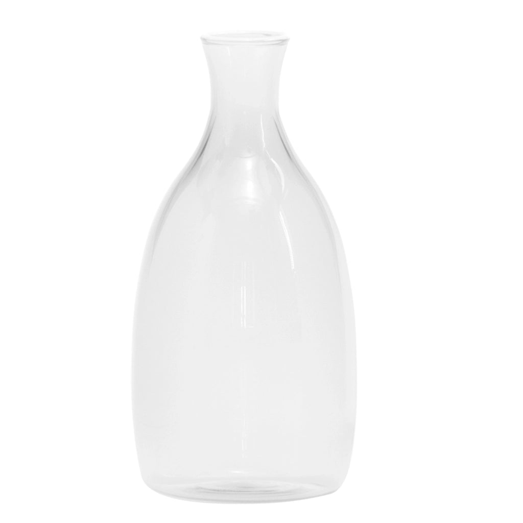 Vaso decorativo Un Fiore 150 in vetro borosilicato trasparente soffiato a mano, 150 cl, design elegante per arredo casa e contesti professionali