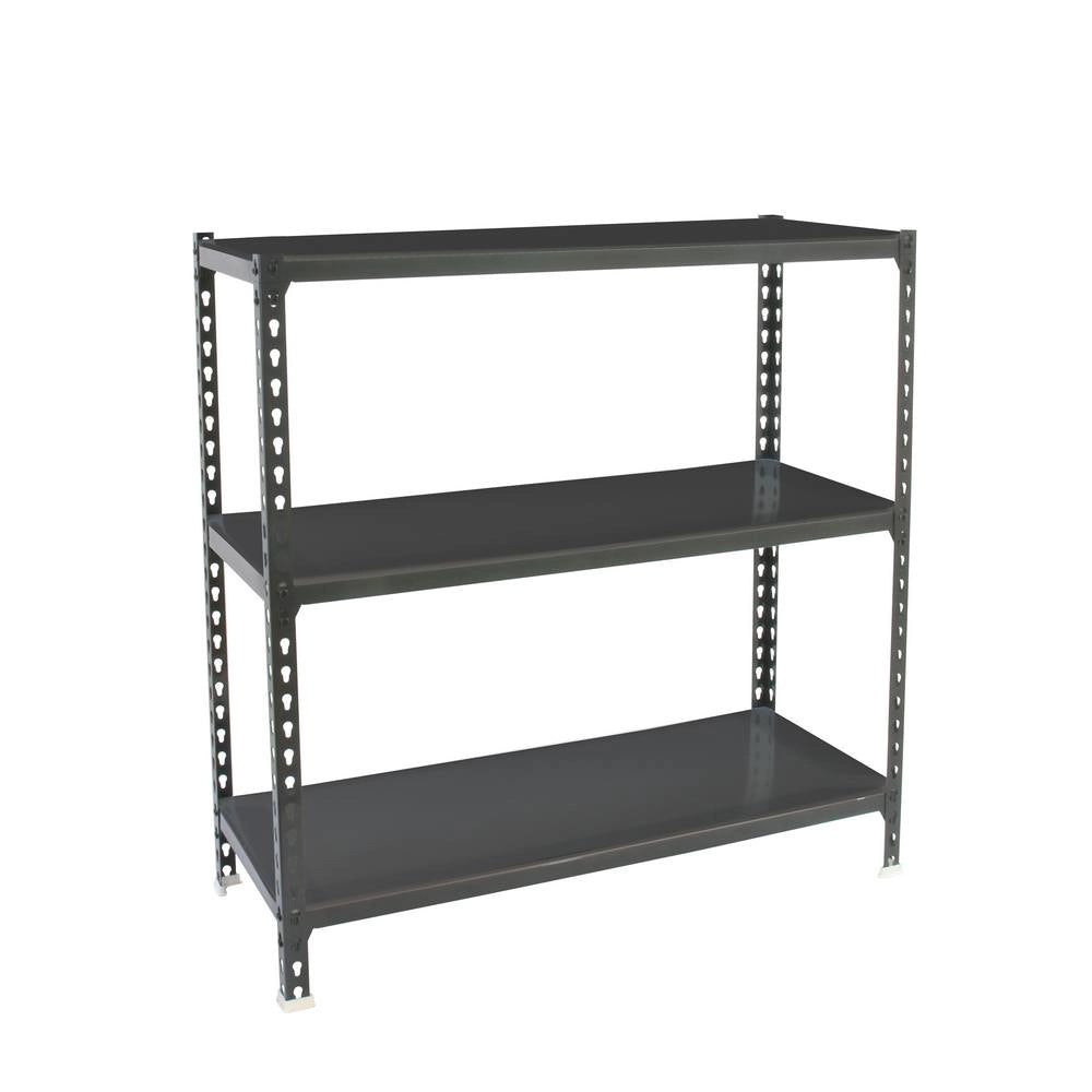 Scaffale in metallo Simon Rack senza viti colore antracite 3 ripiani 900x1200x500 mm Made in Spain