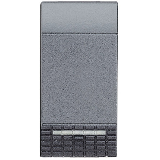 Living Light - Pulsante NO 2P 10A 1m antracite - L4044N