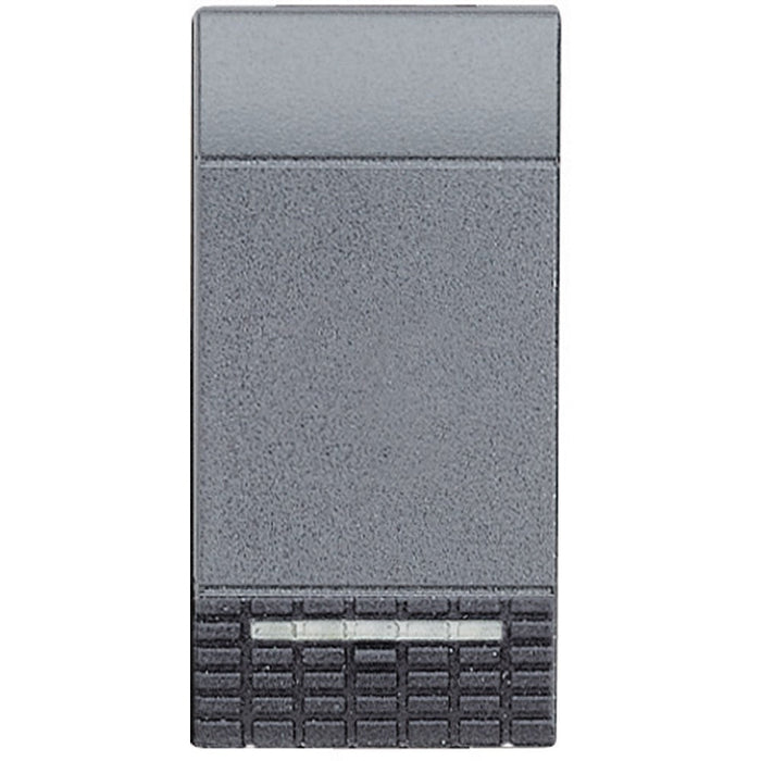 Living Light - Pulsante NO 2P 10A 1m antracite - L4044N