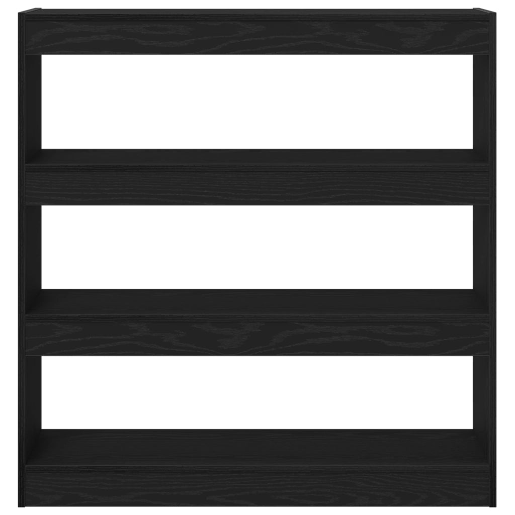 Libreria / Divisore per stanze Rovere Nero 100x30x103cm Legno ingegnerizzato