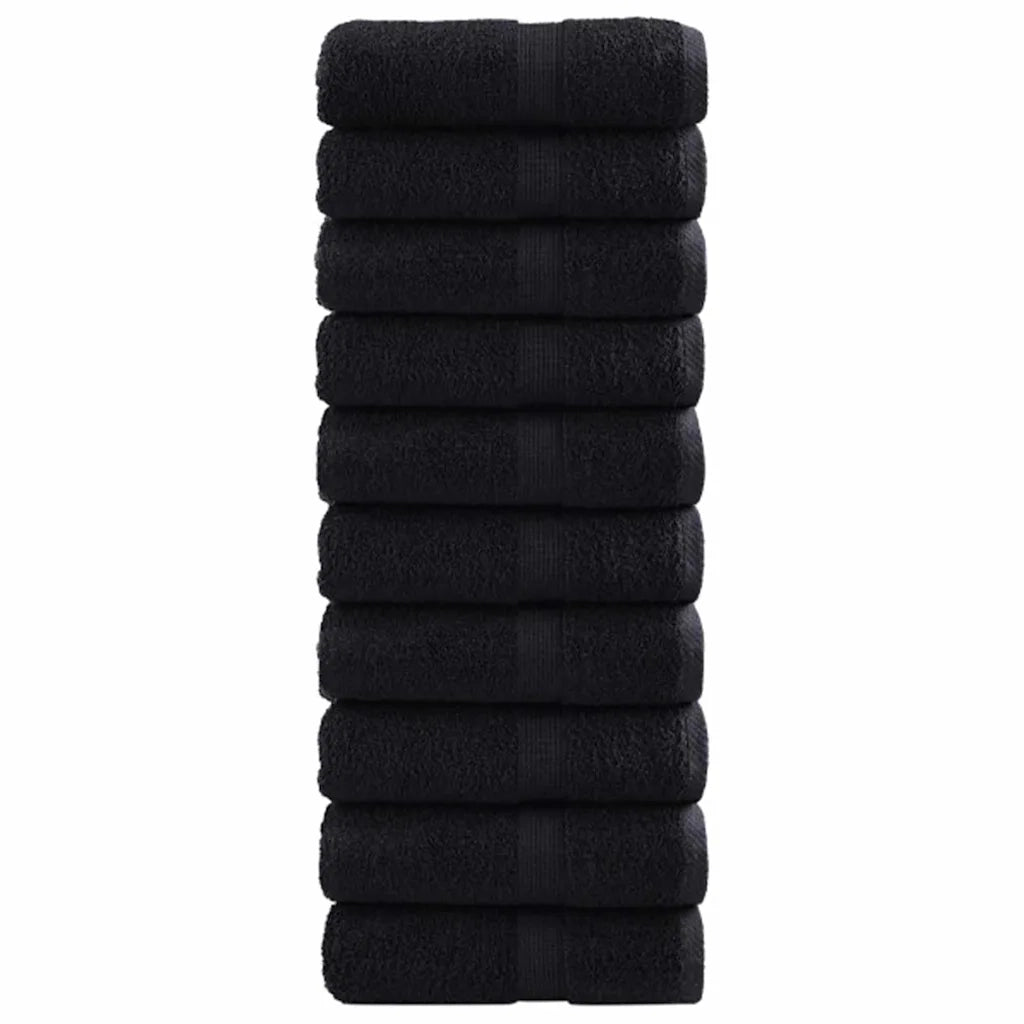 Asciugamano per Ospiti SOLUND 50 pcs Nero 30 x 30 cm 550 gsm 42007967