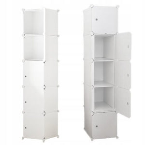 Armadio modulare a 5 ripiani Scaffale Mobile Colonna 185x39x37 cm