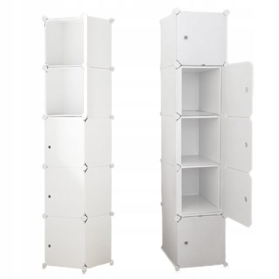 Armadio modulare a 5 ripiani Scaffale Mobile Colonna 185x39x37 cm