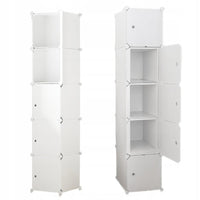 Scaffale a colonna modulare da 185x39x37 cm, ideale per vestiti e accessori.