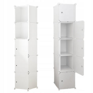 Scaffale a colonna modulare da 185x39x37 cm, ideale per vestiti e accessori.