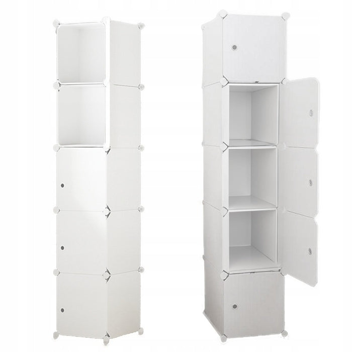 Scaffale a colonna modulare da 185x39x37 cm, ideale per vestiti e accessori.