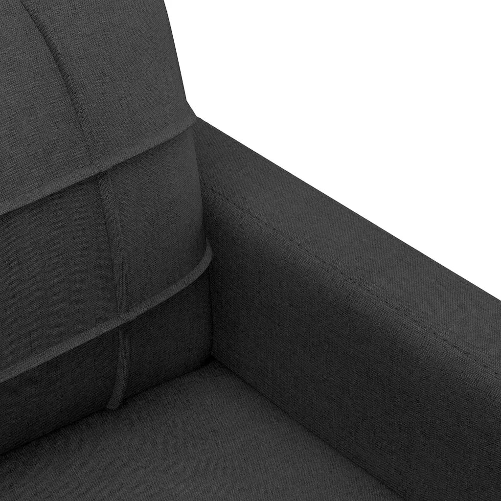 Divano | Divano da soggiorno | Sofa a 2 Posti Nero 120 cm in Tessuto