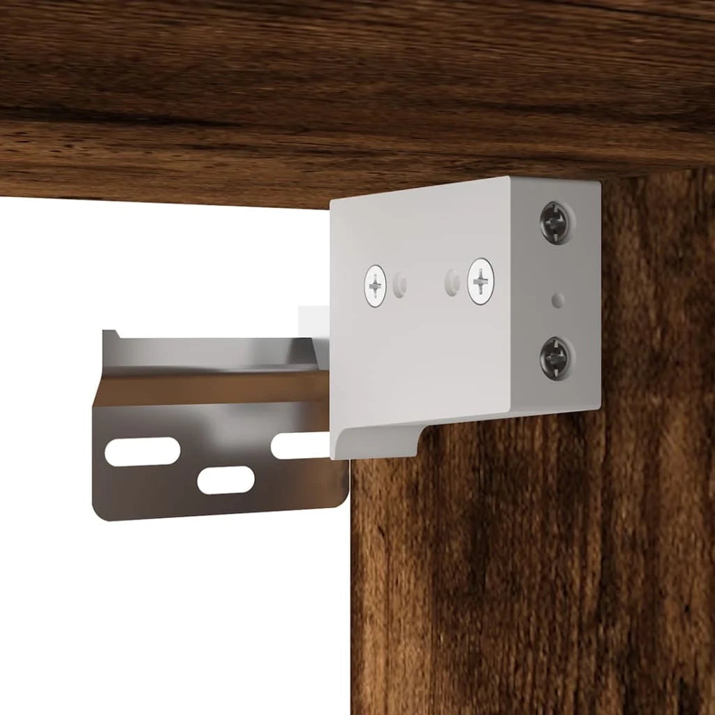 Set di mobili da 2 pezzi comprensivo di armadio credenza mobile TV soggiorno/camera da letto salotto rovere affumicato legno ingegnerizzato marrone 02_0024436