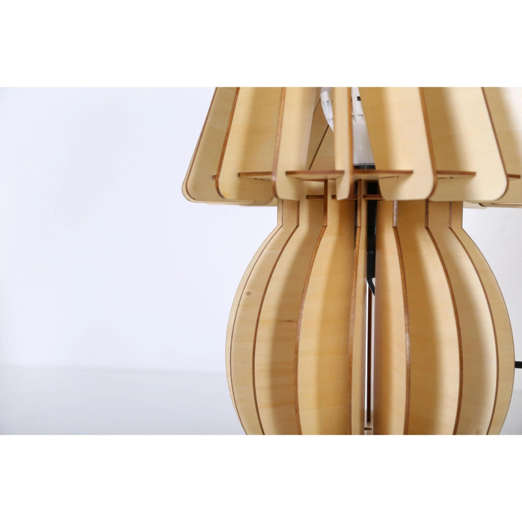 Lampada da tavolo Gino in compensato naturale Vikasa Home