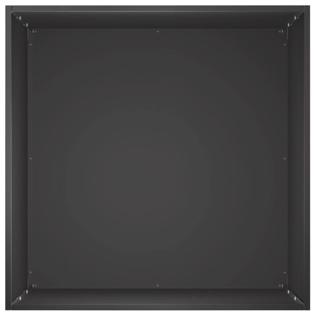 Vaso da giardino Nero 40 x 40 x 75 cm Acciaio laminato a freddo 8005372