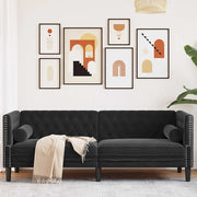 Divano Nero 194 x 74,5 x 70,5 cm Velluto