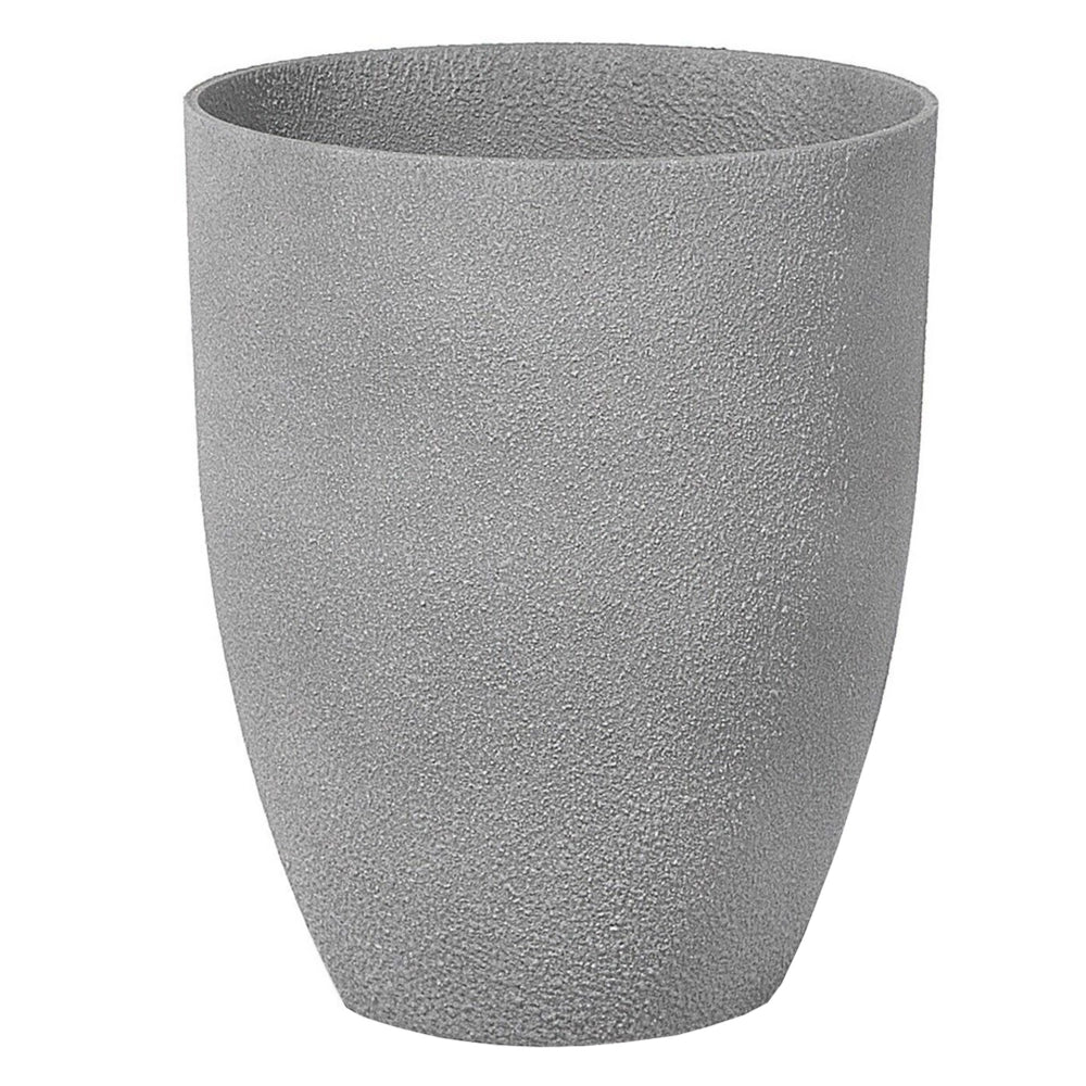 Vaso per piante in pietra grigia in poliresina 35 x 35 x 42 cm per interni ed esterni