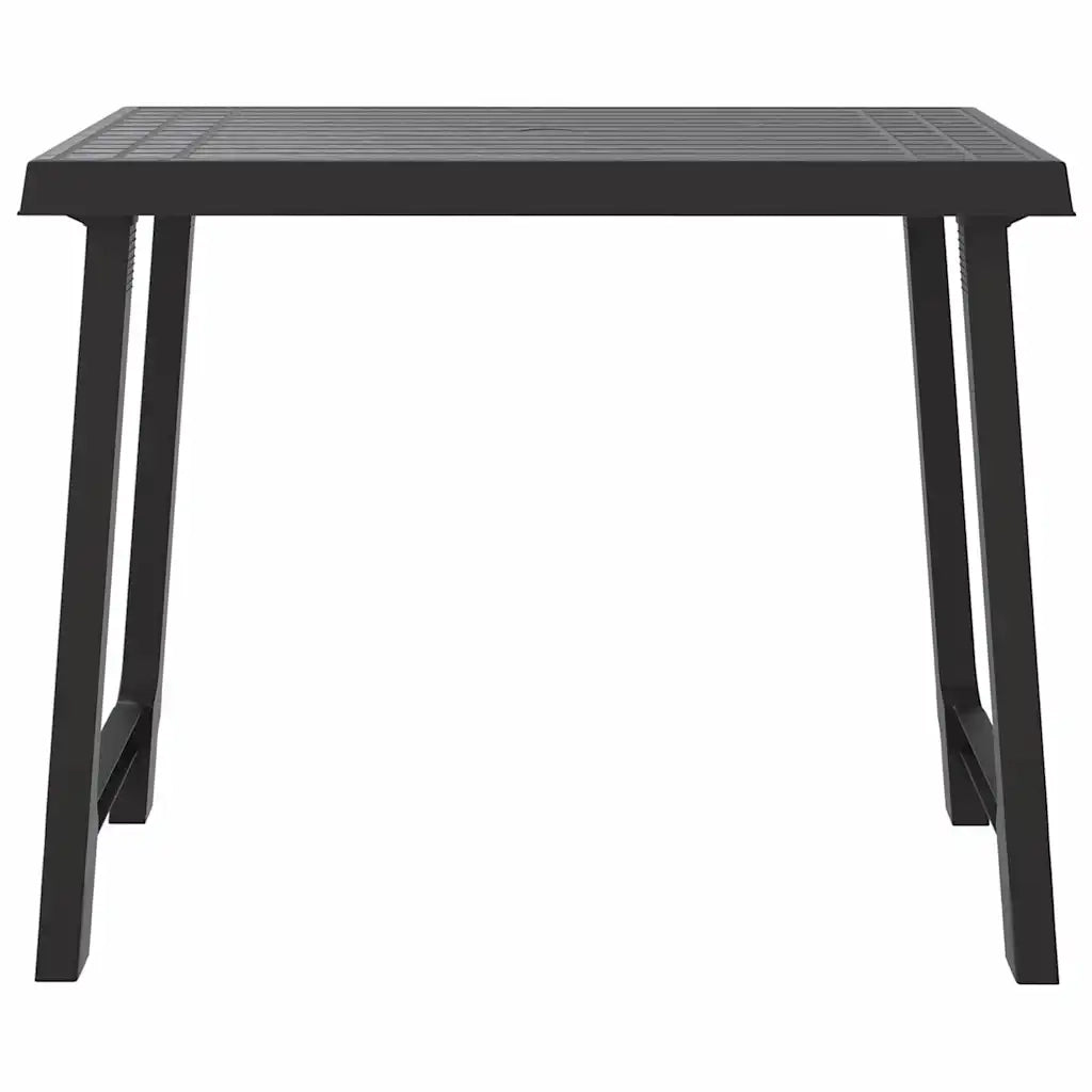 Tavolo da Campeggio Antracite 79x56x64cm in PP Aspetto in Legno 364735