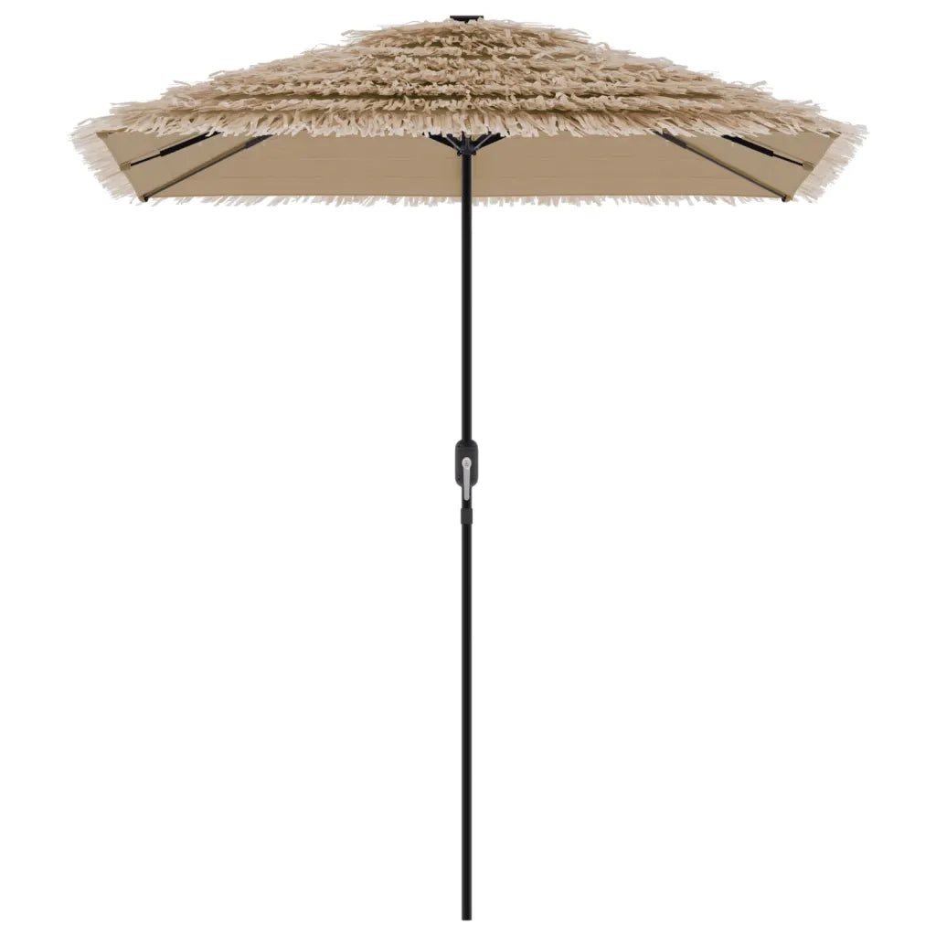 Ombrellone Giardino LED-Ombrello da Balcone e Palo in Acciaio Marrone 300x200x250cm