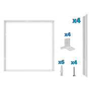 Alcapower Kit Cornice per Pannello LED 600x600 mm Installazione a Soffitto o Parete Struttura Rigida in Alluminio Verniciato Bianco di Alta Qualità