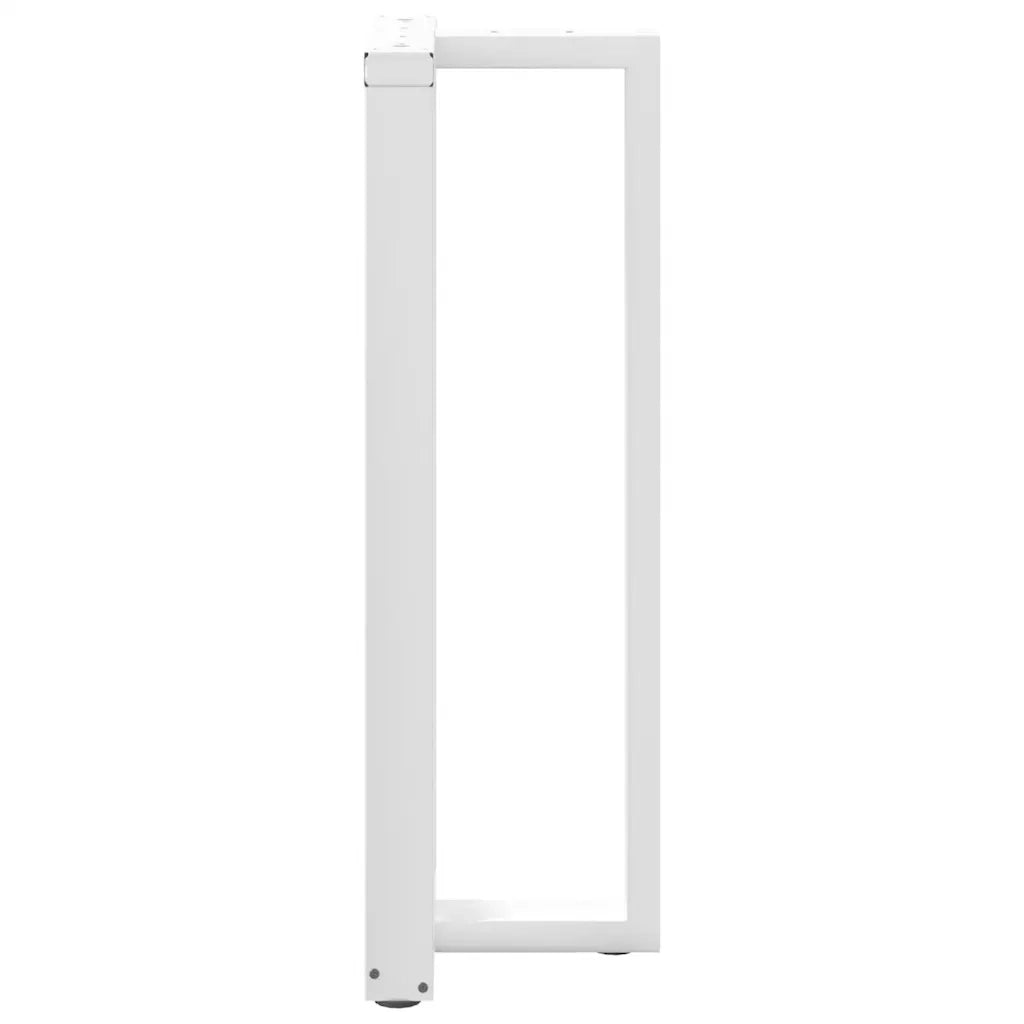 Gambe per tavolo da bar a forma di T 2 pz bianche 40x35x(110-111) cm in acciaio 4013097