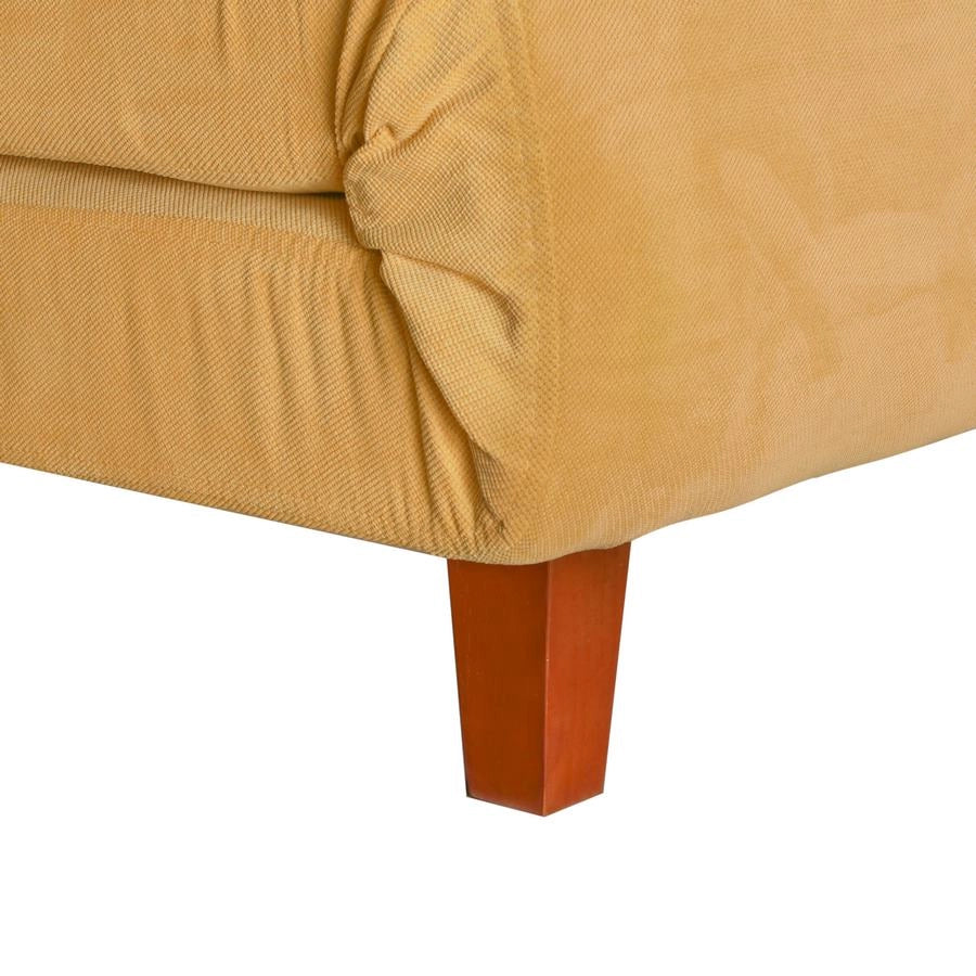 Divano Letto 2 Posti 146x91x82cm in Tessuto Giallo