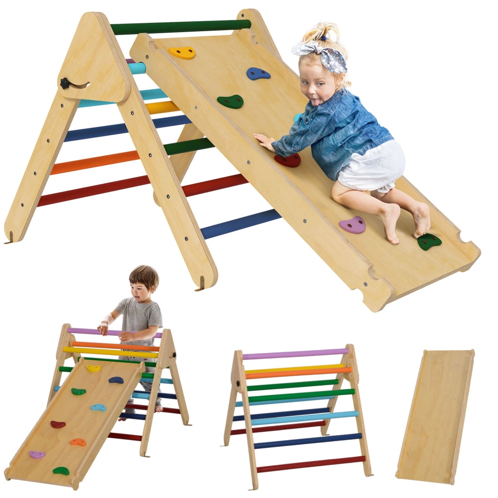 Set di Gioco 3 in 1 con Scivolo e Scala ¨C zephmum ¨C 147x64.5x63 cm Multicolore