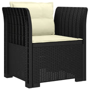 Poltrona a 1 Posto con Cuscini Aspetto Rattan PP Antracite 8011868