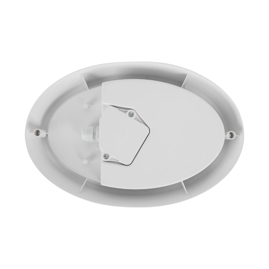 Alcapower Plafoniera LED Ovale 15W IP65 1300lm 4000K Luce Naturale Bianca, Design Compatto e Resistente per Ambienti Interni ed Esterni