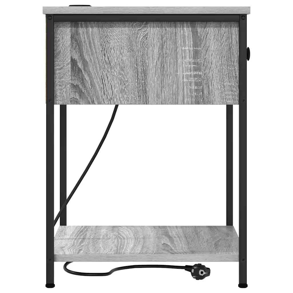 vidaXL Armadio da Notte con cassetto Grigio sonoma 42 x 41 x 56 cm
