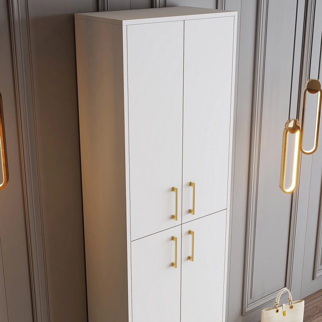 Laino, Armadio Multiuso Grande 6 Ripiani, 60x202h cm Bianco