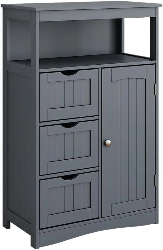 Mobiletto midi Bianco, Grigio, 56 x 86.5 cm