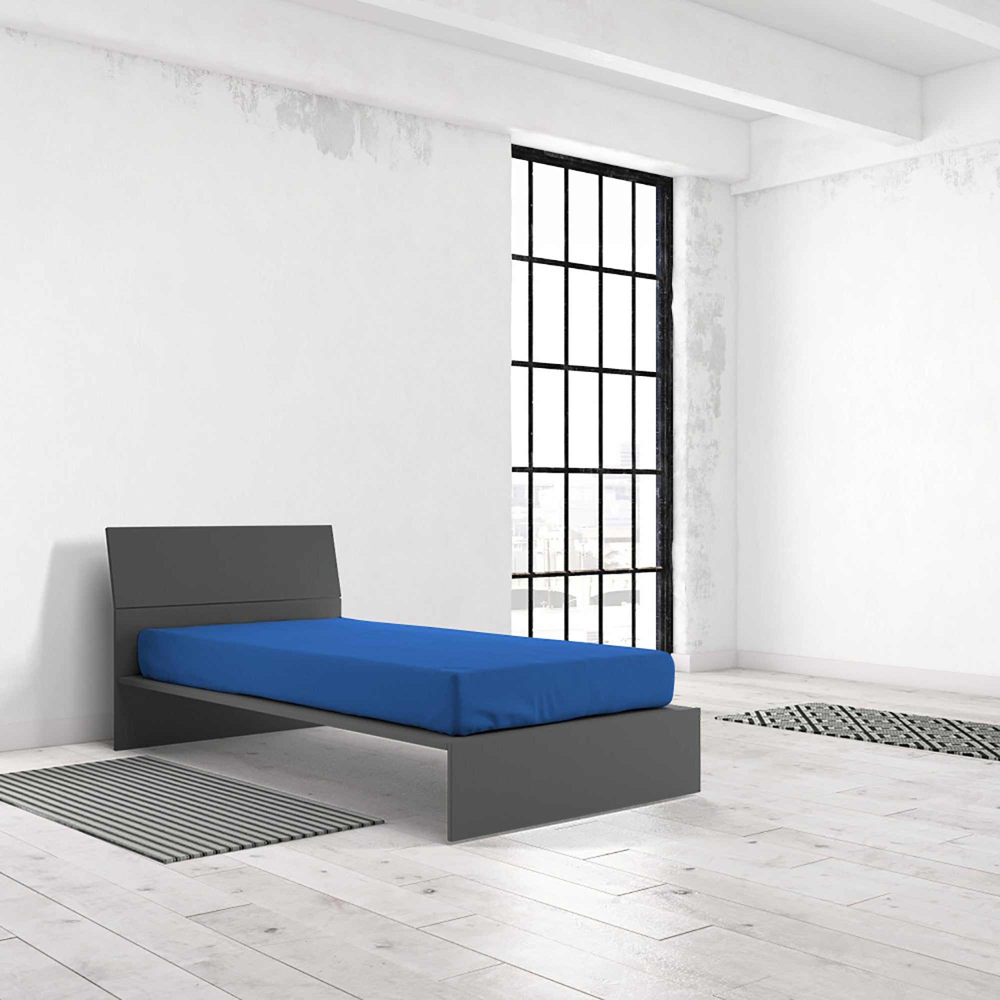 Lenzuolo Sotto con Angoli ed Elastico Tinta Unita Royal 1 Piazza e Mezzo