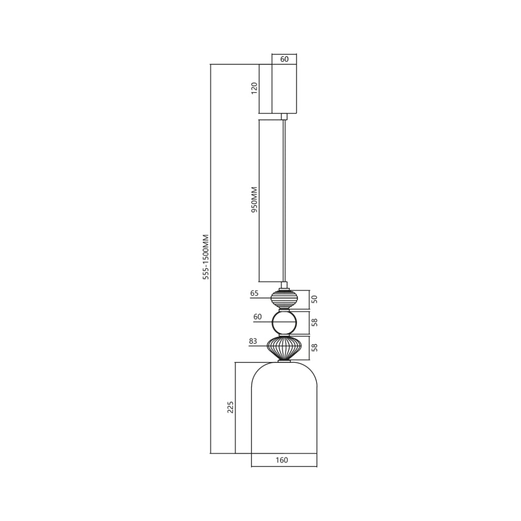 Lampada a sospensione Milagro Arte LED 12W Ø16 multicolor
