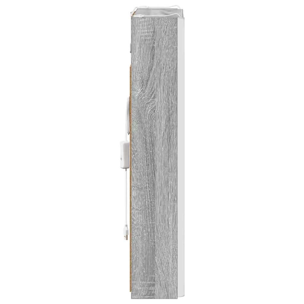 Mobiletto per specchio da bagno Grigio Sonoma
